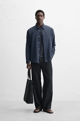 STRAIGHT FIT 100% LINEN PANTS