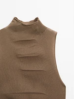 Sleeveless cotton blend top - Studio