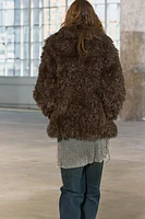 FAUX FUR SHORT COAT ZW COLLECTION