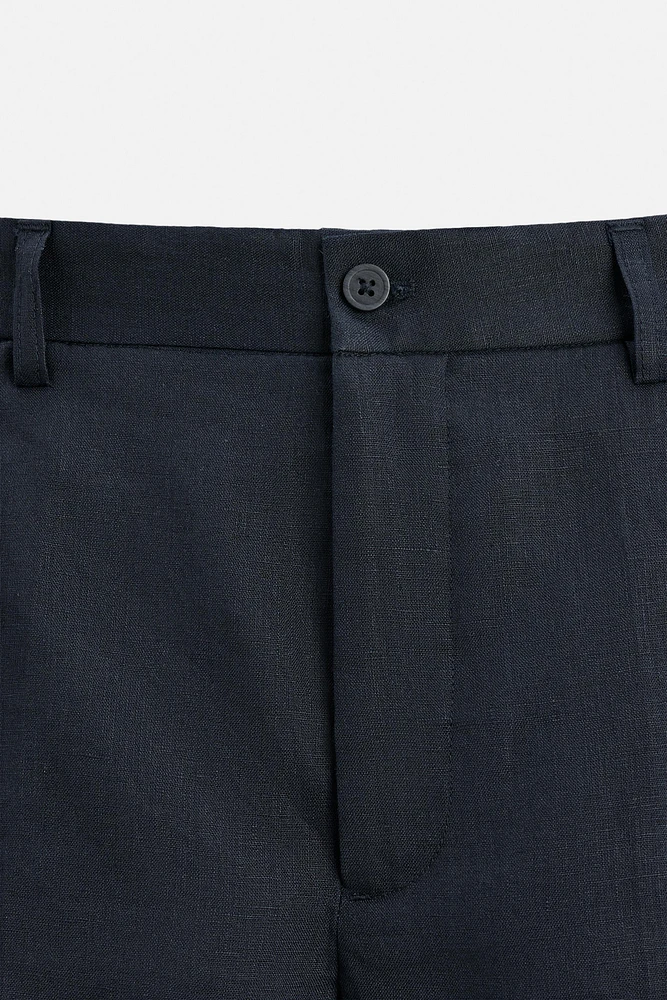 100% LINEN SHORTS