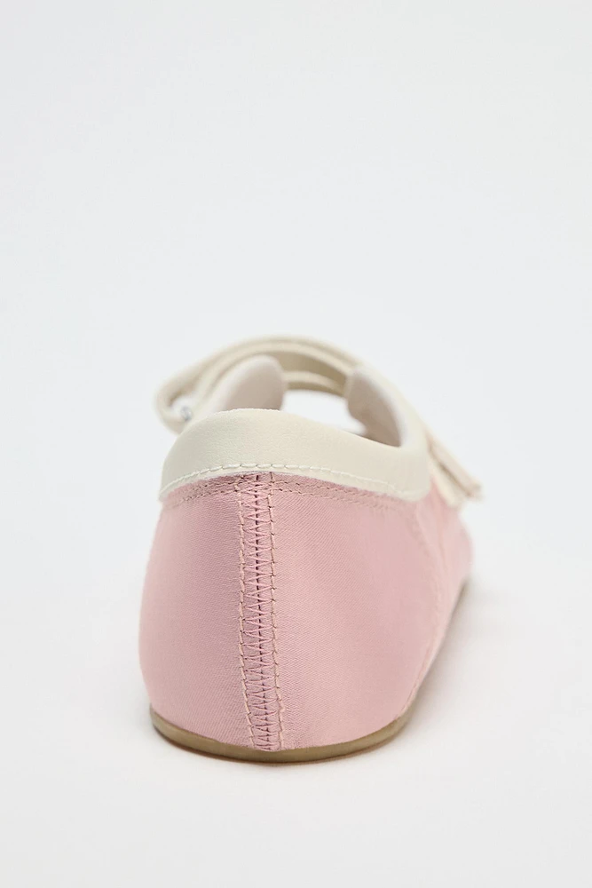 BALLERINES SURPIQÛRES EFFET SATINÉ