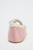 BALLERINES SURPIQÛRES EFFET SATINÉ
