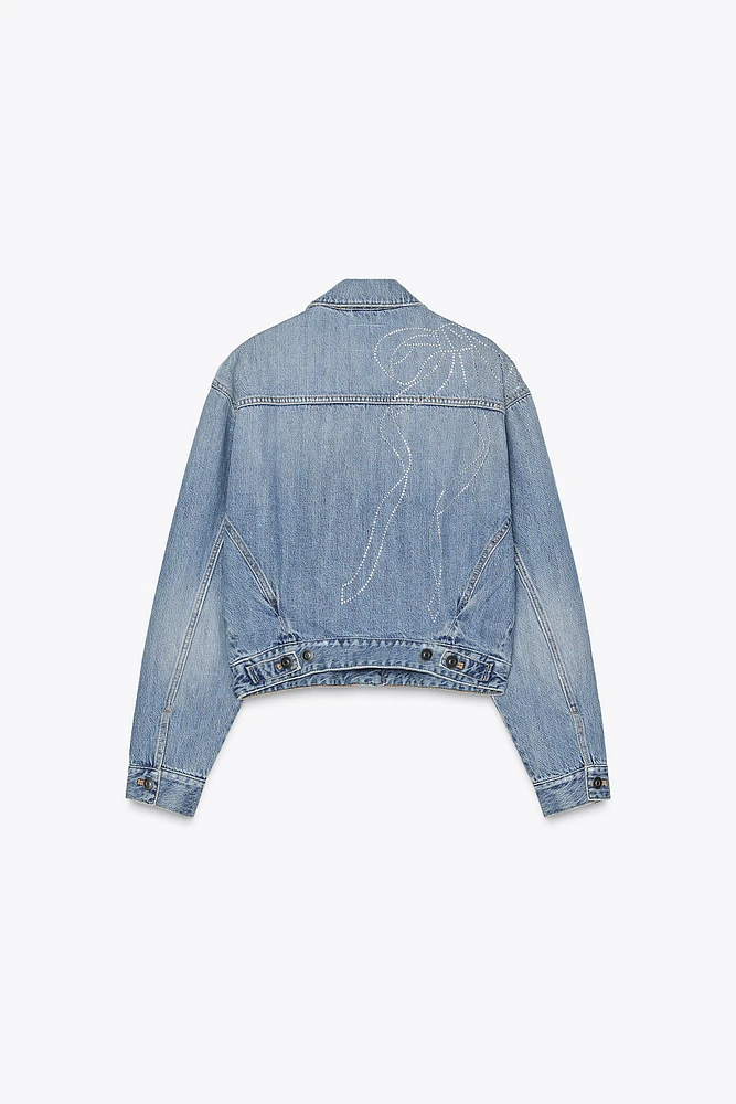 TRF RHINESTONE DENIM JACKET