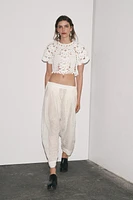 CROCHET KNIT CROP TOP