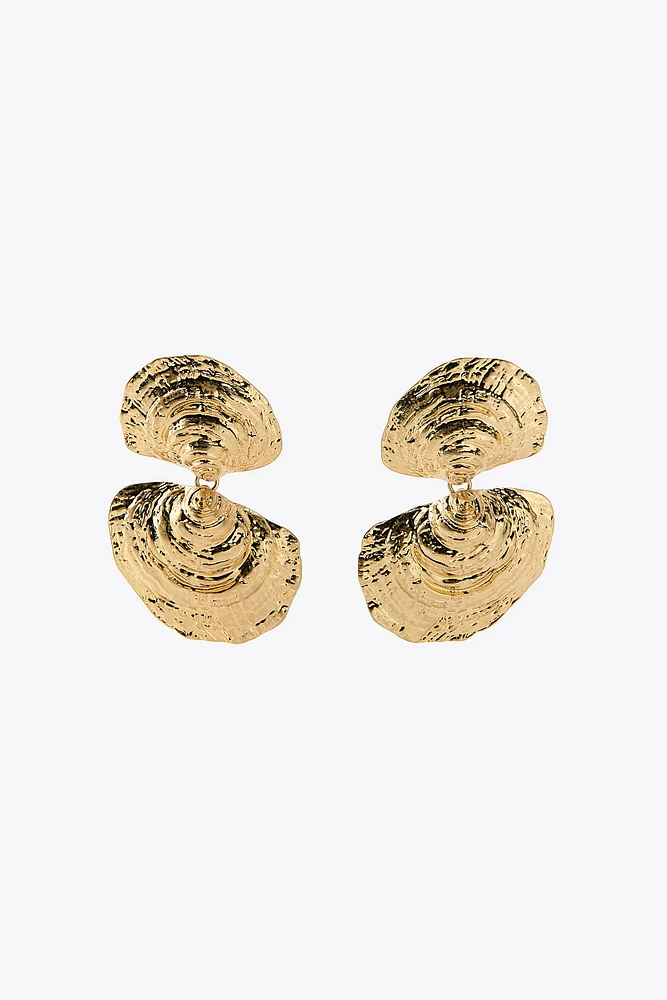 BOUCLES D'OREILLES DOUBLE COQUILLAGE