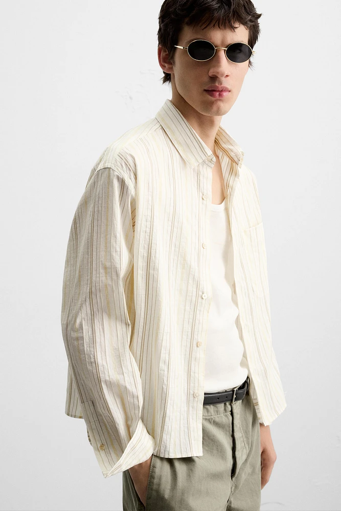 CHEMISE RAYURES CONTRASTÉES