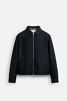 VESTE EN DENIM À CHEVRONS