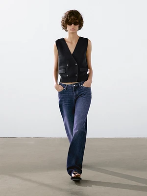 Double button Milano knit vest