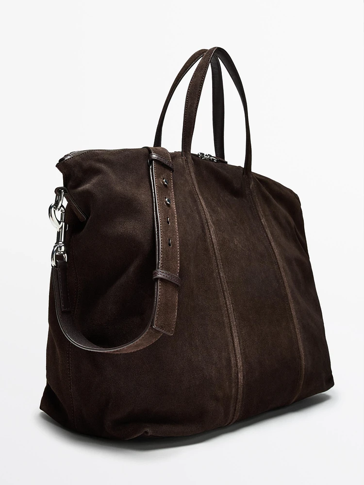 Sac de voyage en croûte de cuir