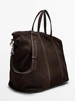Sac de voyage en croûte de cuir