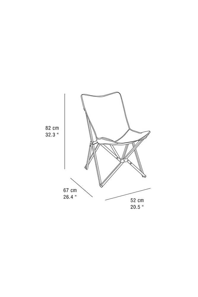 FOLDING ALUMINUM AND CANVAS CHAIR