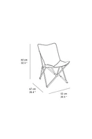 FOLDING ALUMINUM AND CANVAS CHAIR