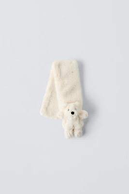 FAUX FUR BEAR SCARF