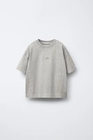 T-SHIRT TEINT EN PIÈCE LOGO BRODÉ