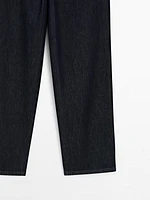 Mid-rise straight-leg jeans