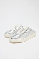 METALLIC EFFECT SLINGBACK SNEAKERS