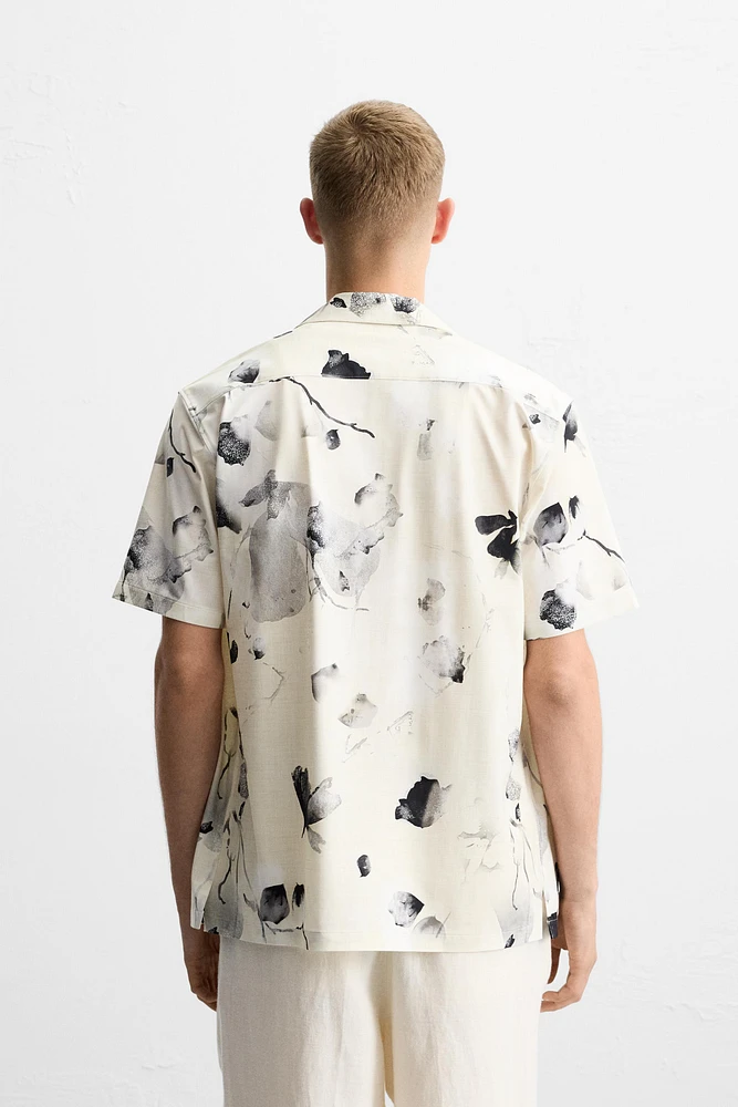 CHEMISE ÉLASTIQUE À IMPRIMÉ FLORAL