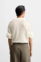 COTTON - LINEN BLEND KNIT POLO