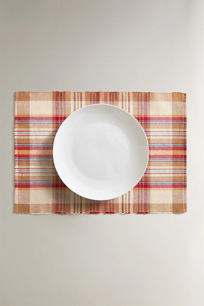SET OF CHECK COTTON PLACEMATS (SET 2)