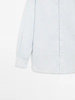 Chemise slim micro-rayures 100 % coton