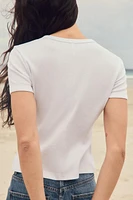 BACK SEAMED T-SHIRT