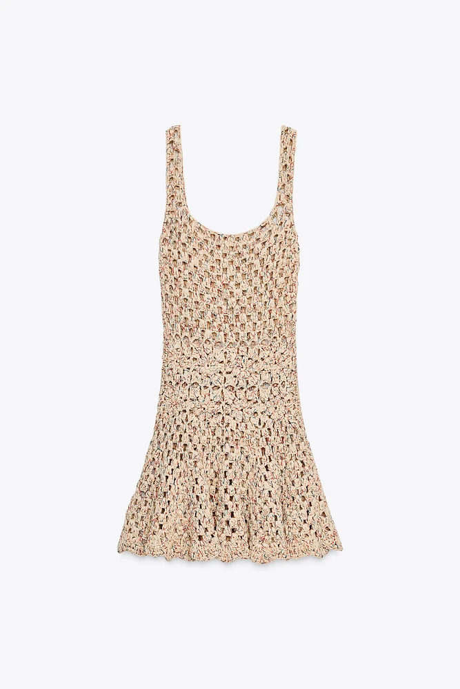 ROBE MINI EN MAILLE CROCHET