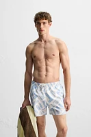 GEOMETRIC PRINT MID-LENGTH SWIMSUIT