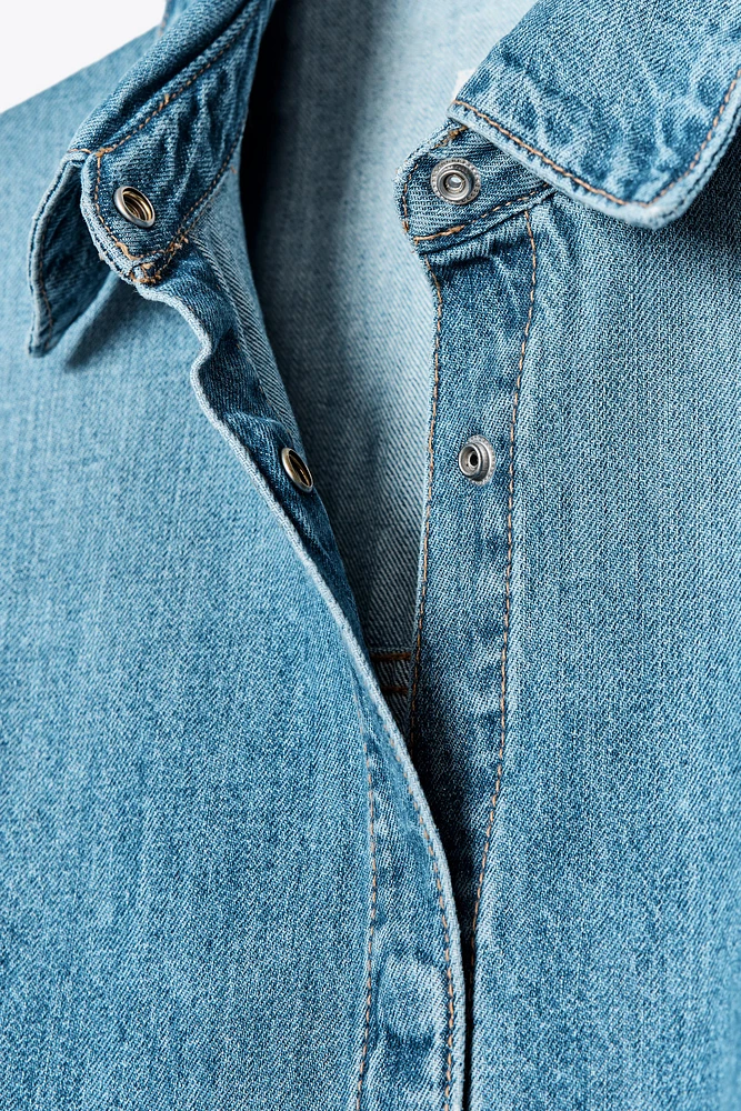 COMBI-SHORT EN DENIM TRF CEINTURE