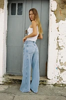 Z1975 WIDE LEG MID-RISE JEANS WITH SIDE SEAMS
