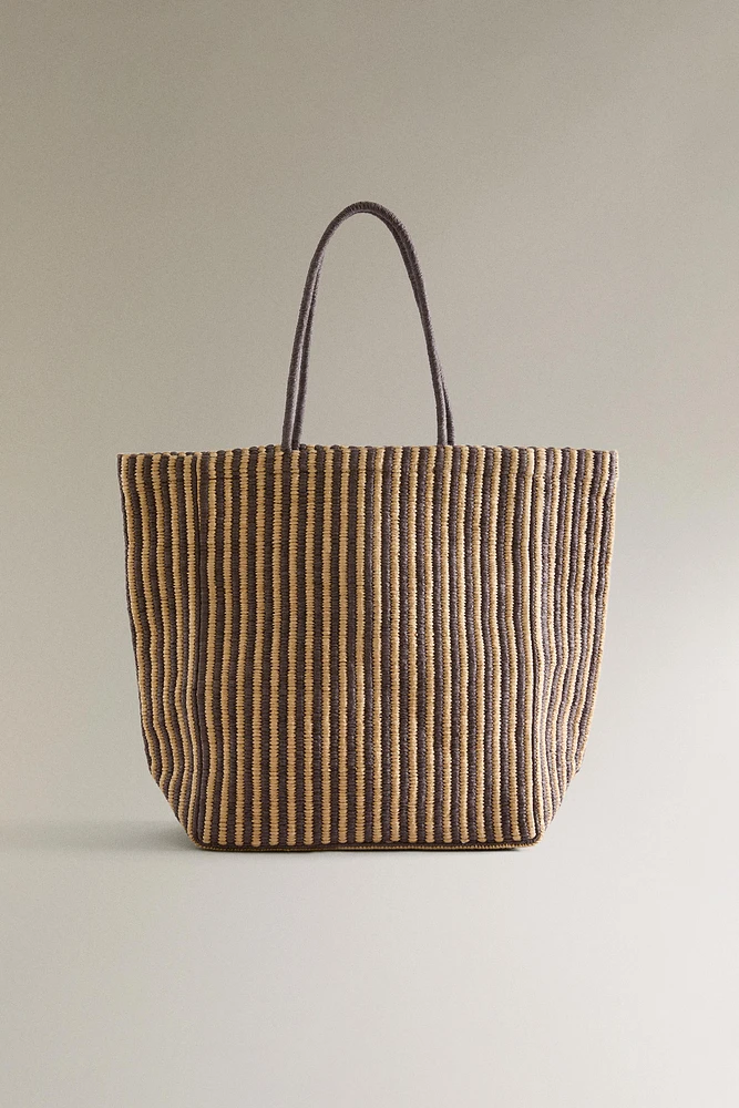 STRIPED SHOPPER BAG