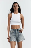 SHORTS EN JEAN TRF TAILLE HAUTE DÉCHIRURES