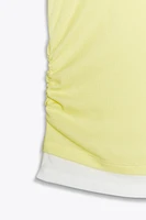 DOUBLE RIB RUCHED T-SHIRT