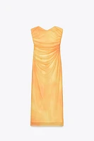 ROBE BUSTIER EN TULLE IMPRIMÉ
