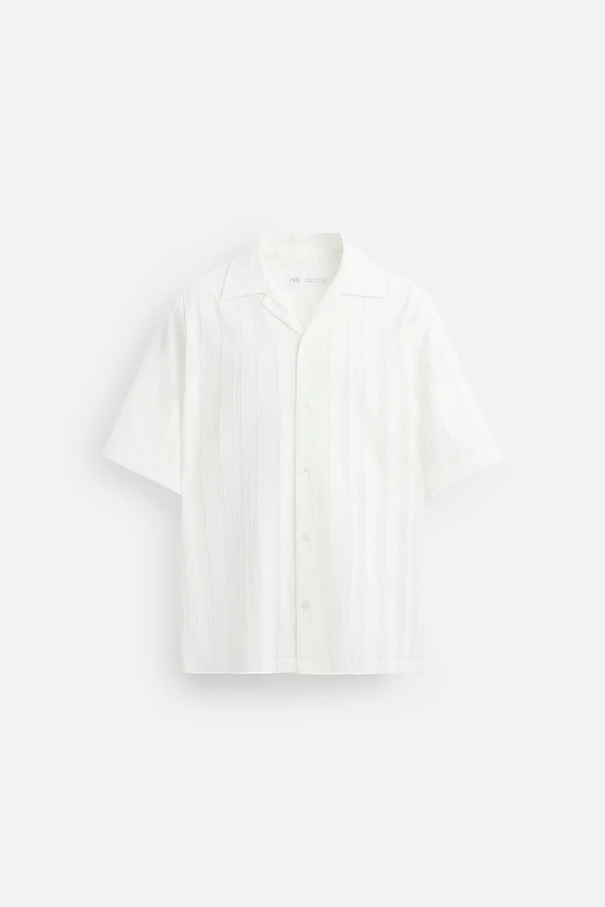 CHEMISE JACQUARD COTON - VISCOSE