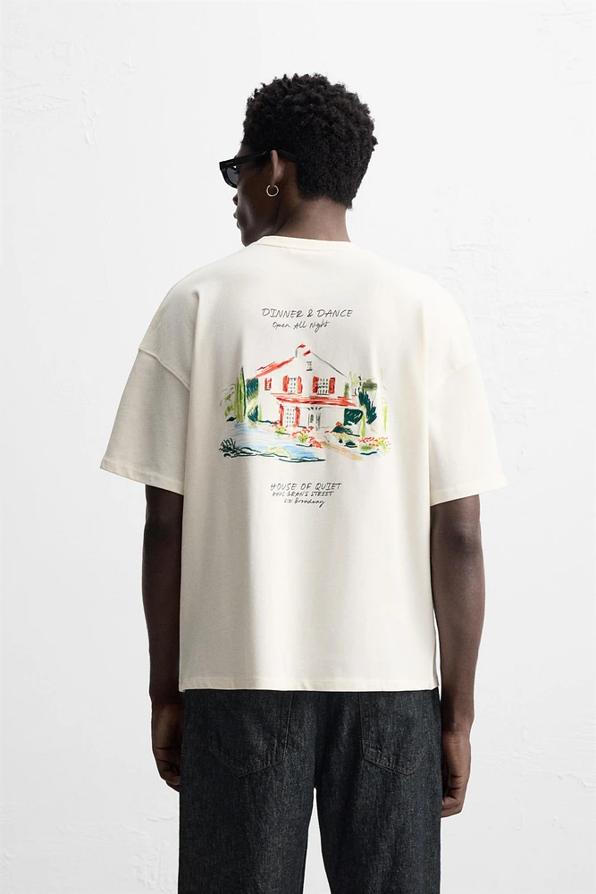 T-SHIRT HEAVY WEIGHT IMPRIMÉ EN MATIÈRES VARIÉES