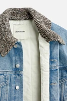 KNIT COLLAR DENIM JACKET X NANUSHKA