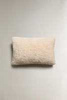 FAUX SHEARLING THROW PILLOW COVER