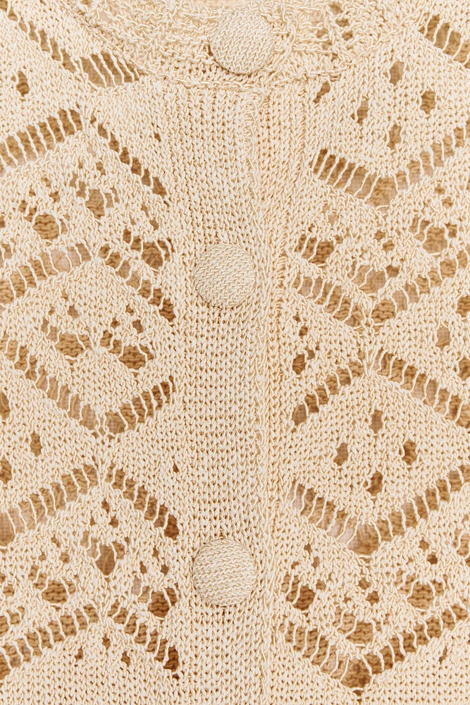 POINTELLE KNIT CARDIGAN