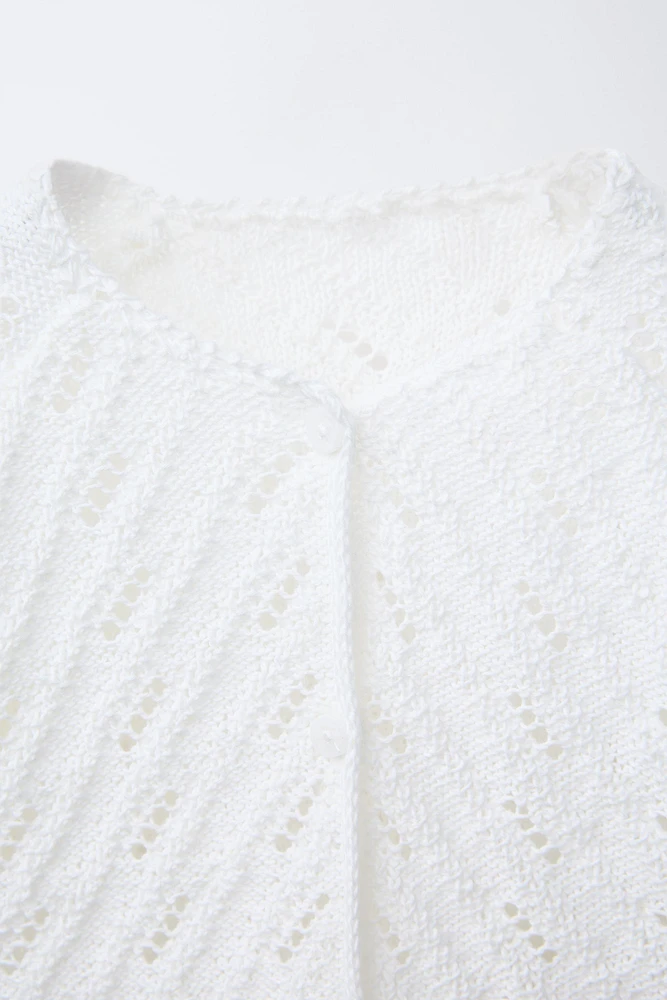 GILET EN MAILLE TEXTURÉE