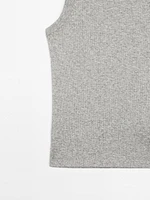 Top 100 % coton à encolure américaine