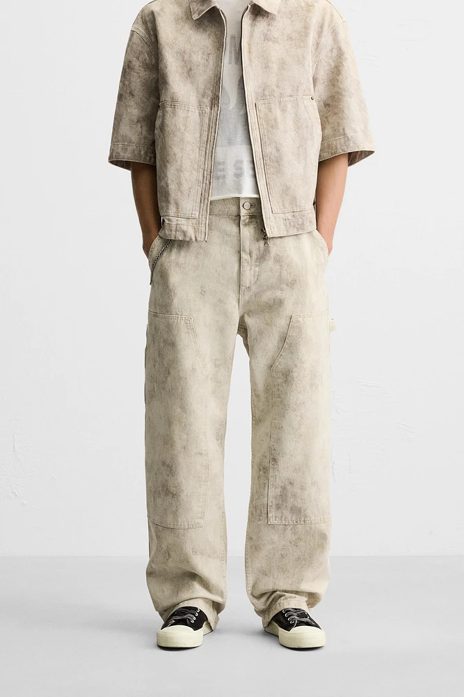 PANTALON DE CHARPENTIER À IMPRIMÉ ABSTRAIT