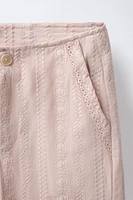 STRAIGHT LEG EMBROIDERED PANTS