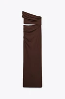 ROBE LONGUE ASYMÉTRIQUE CUT OUT