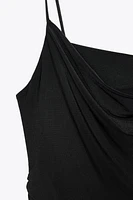 RUCHED MIDI DRESS