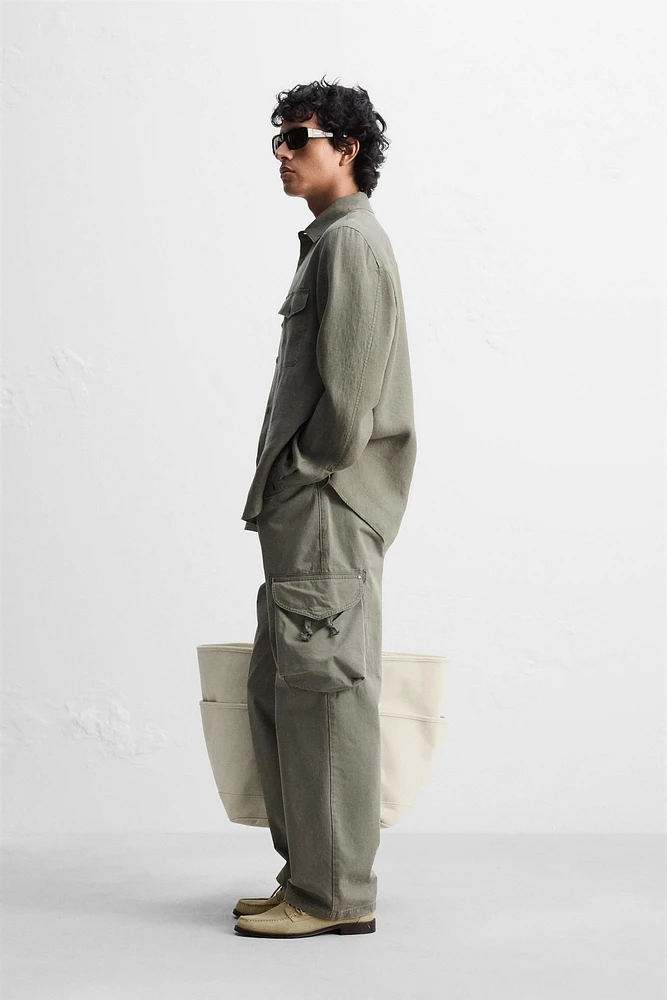 100% LINEN OVERSHIRT
