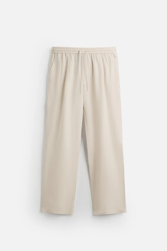 RELAXED FIT LYOCELL PANTS