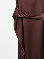 Robe satinée avec ceinture - Limited Edition