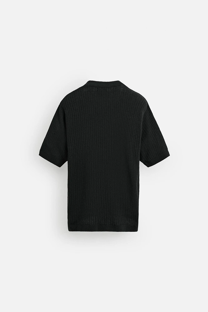JACQUARD KNIT T-SHIRT