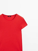 T-shirt à manches courtes en coton mélangé