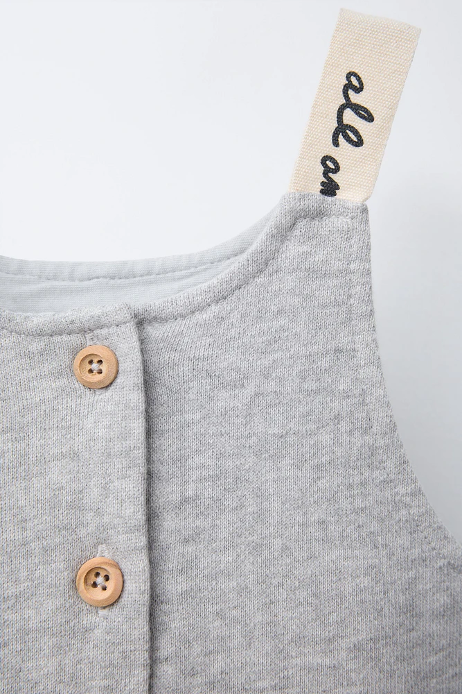 LONG PLUSH OVERALLS